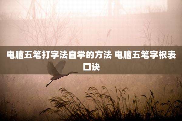 电脑五笔打字法自学的方法 电脑五笔字根表口诀