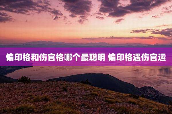 偏印格和伤官格哪个最聪明 偏印格遇伤官运