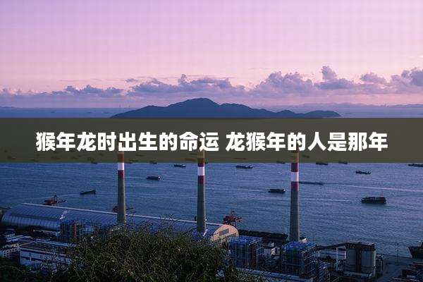 猴年龙时出生的命运 龙猴年的人是那年
