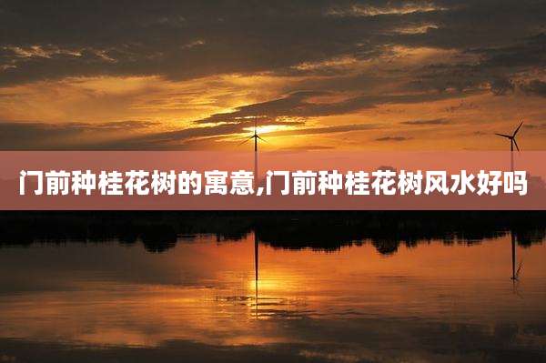 门前种桂花树的寓意,门前种桂花树风水好吗