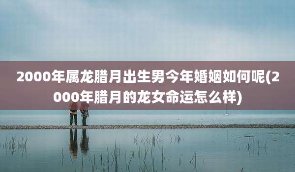 2000年属龙腊月出生男今年婚姻如何呢(2000年腊月的龙女命运怎么样)