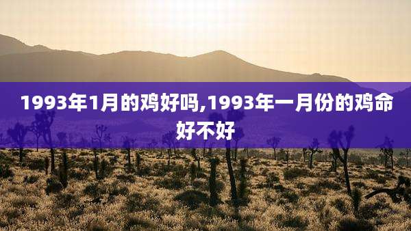 1993年1月的鸡好吗,1993年一月份的鸡命好不好