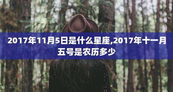 2017年11月5日是什么星座,2017年十一月五号是农历多少