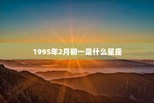 1995年2月初一是什么星座