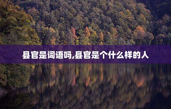 县官是词语吗,县官是个什么样的人