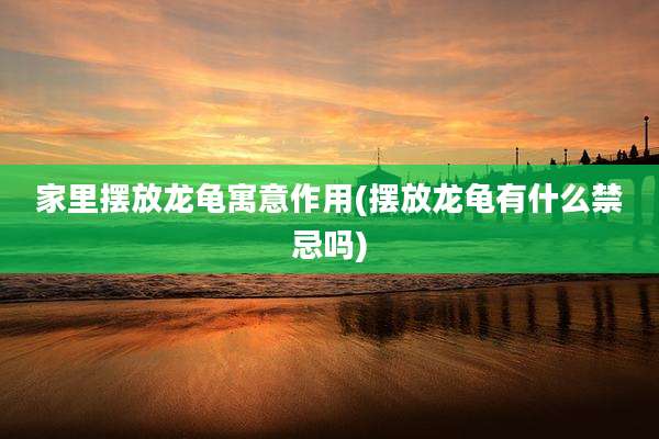 家里摆放龙龟寓意作用(摆放龙龟有什么禁忌吗)