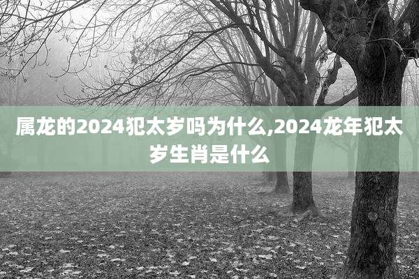 属龙的2024犯太岁吗为什么,2024龙年犯太岁生肖是什么