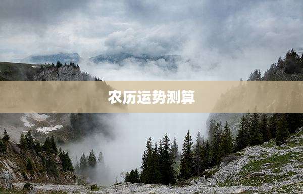 农历运势测算