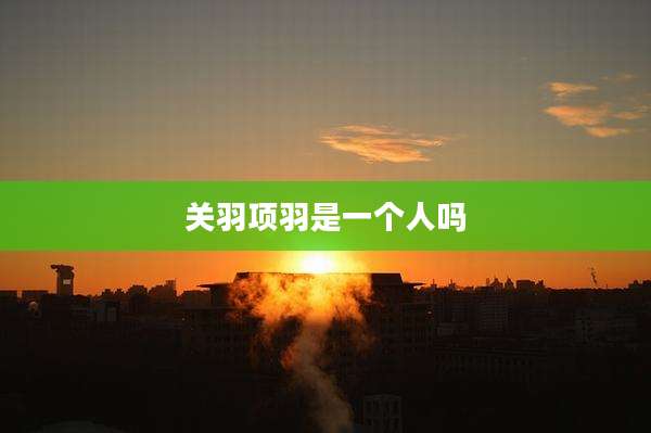 关羽项羽是一个人吗