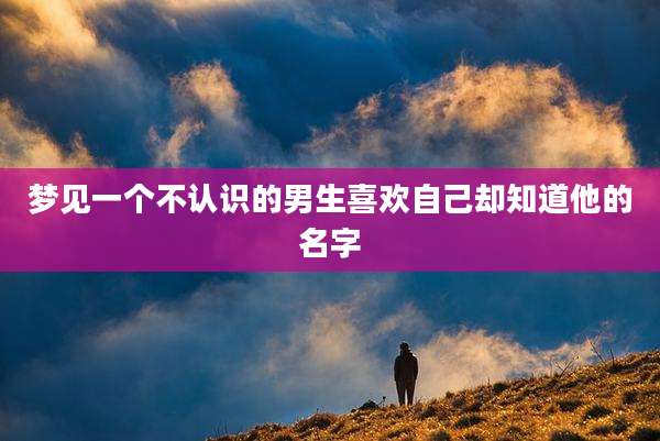 梦见一个不认识的男生喜欢自己却知道他的名字