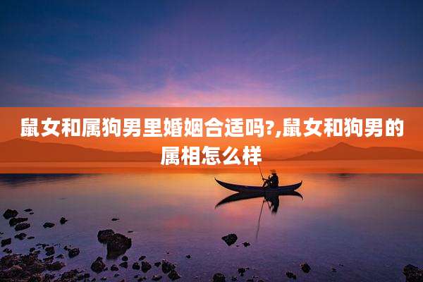 鼠女和属狗男里婚姻合适吗?,鼠女和狗男的属相怎么样