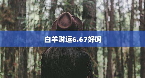 白羊财运6.67好吗