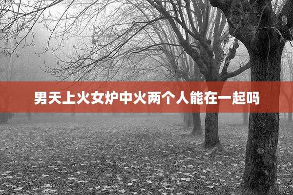 男天上火女炉中火两个人能在一起吗
