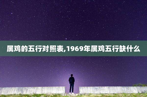 属鸡的五行对照表,1969年属鸡五行缺什么