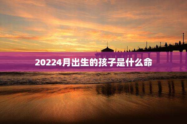 20224月出生的孩子是什么命