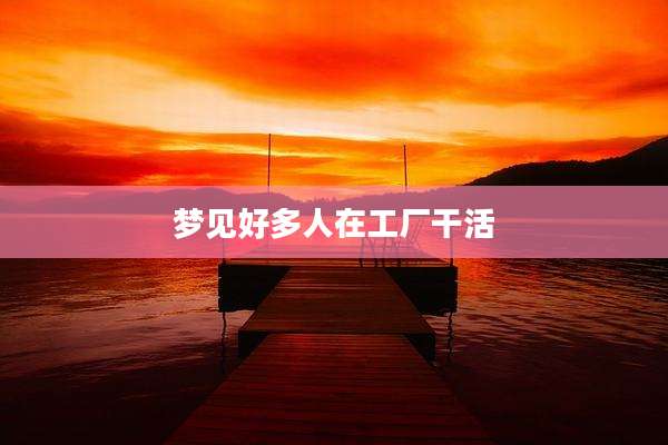 梦见好多人在工厂干活