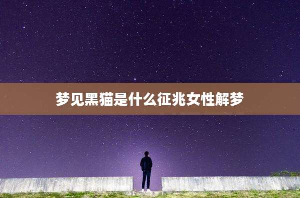 梦见黑猫是什么征兆女性解梦