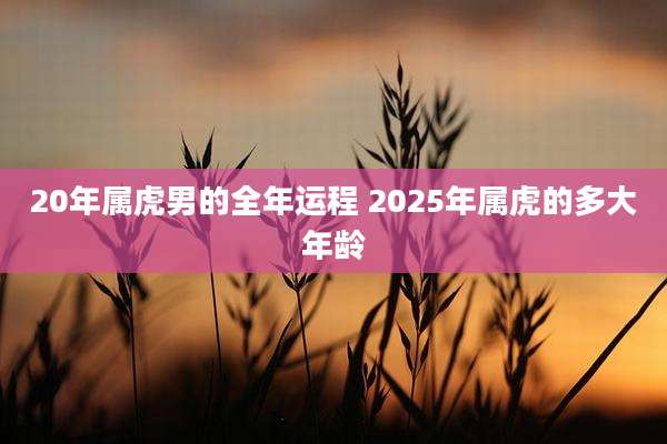 20年属虎男的全年运程 2025年属虎的多大年龄