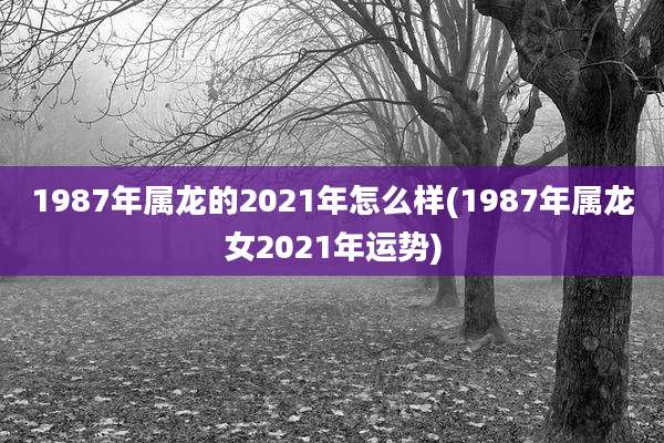 1987年属龙的2021年怎么样(1987年属龙女2021年运势)