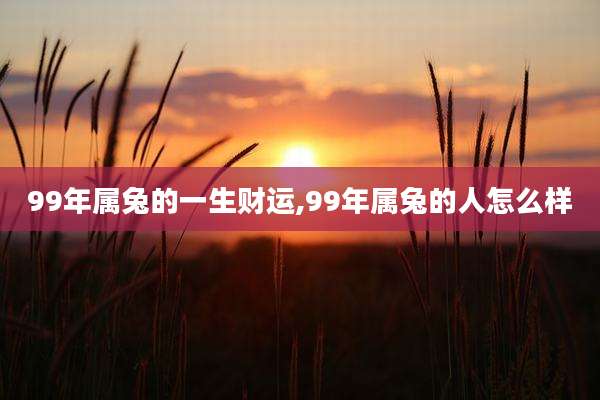 99年属兔的一生财运,99年属兔的人怎么样