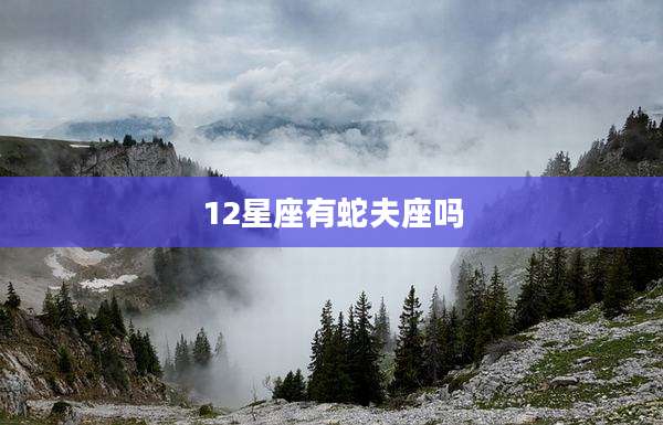 12星座有蛇夫座吗
