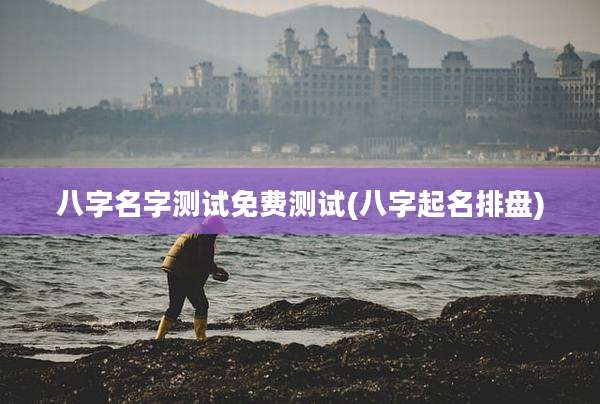 八字名字测试免费测试(八字起名排盘)