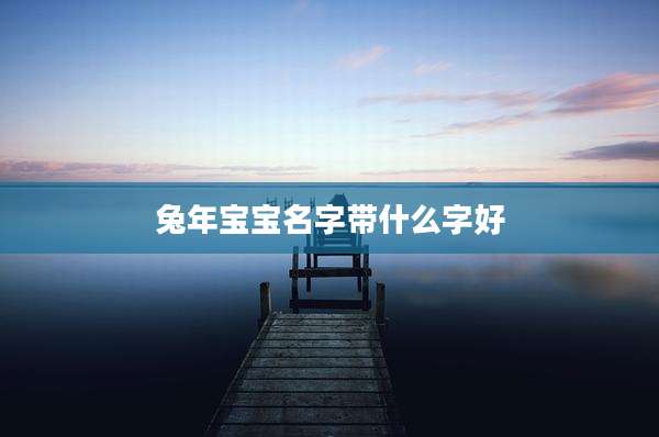 兔年宝宝名字带什么字好