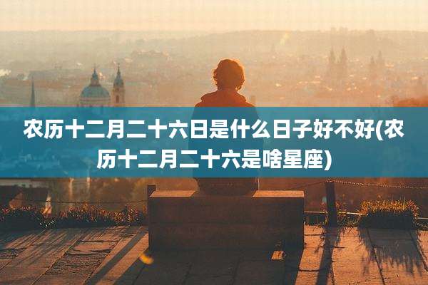农历十二月二十六日是什么日子好不好(农历十二月二十六是啥星座)