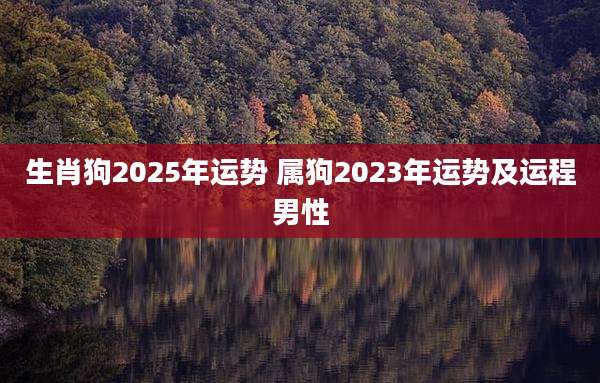 生肖狗2025年运势 属狗2023年运势及运程男性