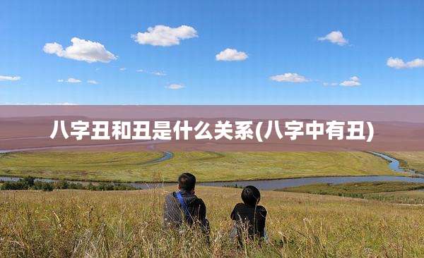 八字丑和丑是什么关系(八字中有丑)
