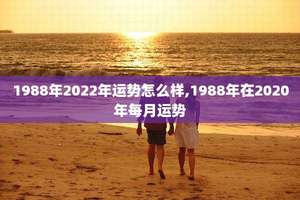 1988年2022年运势怎么样,1988年在2020年每月运势