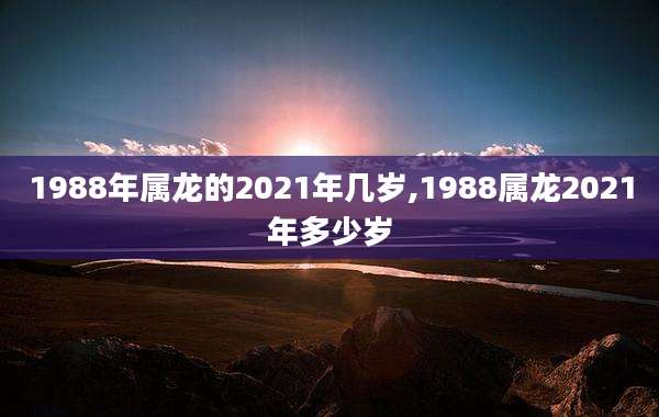 1988年属龙的2021年几岁,1988属龙2021年多少岁