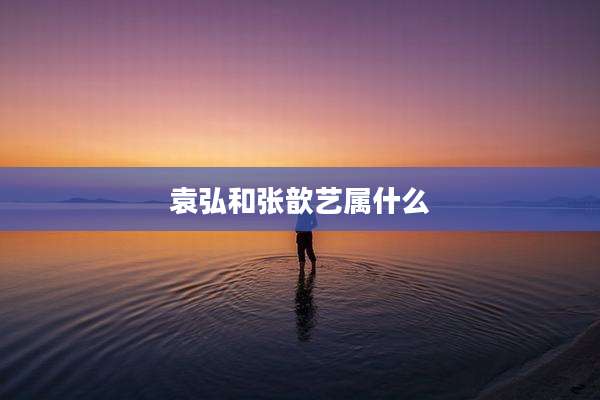 袁弘和张歆艺属什么