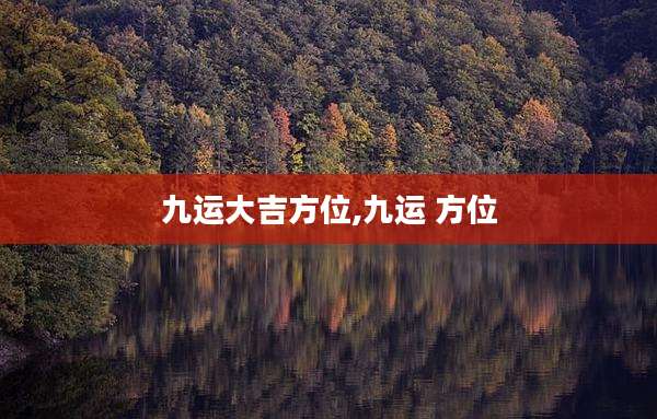 九运大吉方位,九运 方位