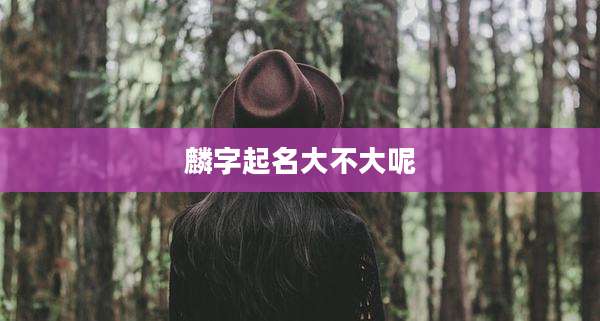 麟字起名大不大呢