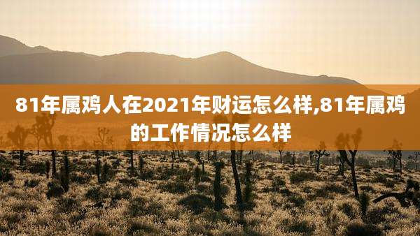 81年属鸡人在2021年财运怎么样,81年属鸡的工作情况怎么样