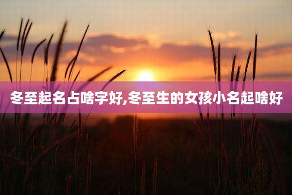 冬至起名占啥字好,冬至生的女孩小名起啥好