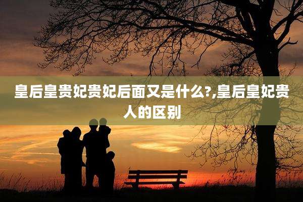 皇后皇贵妃贵妃后面又是什么?,皇后皇妃贵人的区别