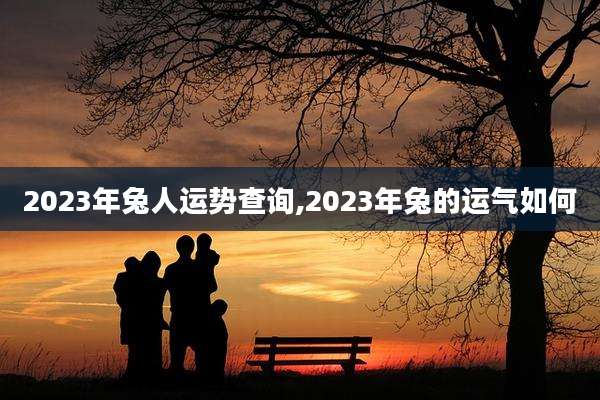 2023年兔人运势查询,2023年兔的运气如何