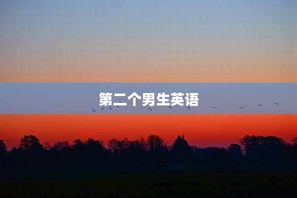 第二个男生英语
