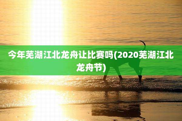 今年芜湖江北龙舟让比赛吗(2020芜湖江北龙舟节)