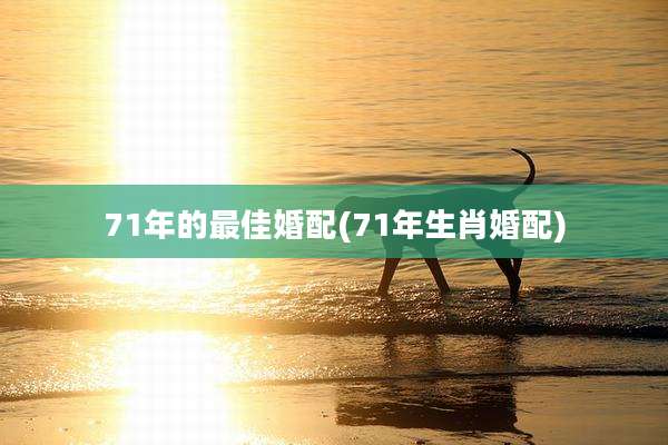 71年的最佳婚配(71年生肖婚配)