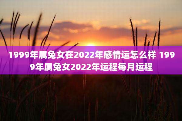 1999年属兔女在2022年感情运怎么样 1999年属兔女2022年运程每月运程