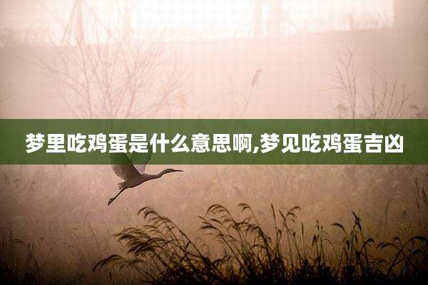 梦里吃鸡蛋是什么意思啊,梦见吃鸡蛋吉凶