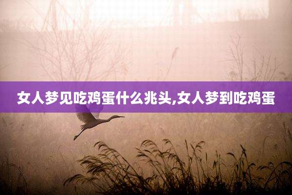 女人梦见吃鸡蛋什么兆头,女人梦到吃鸡蛋