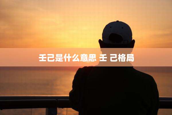 壬己是什么意思 壬 己格局