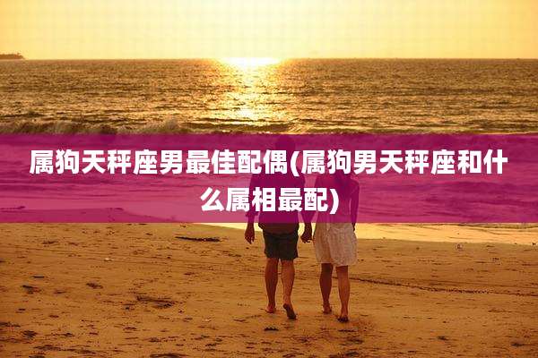 属狗天秤座男最佳配偶(属狗男天秤座和什么属相最配)
