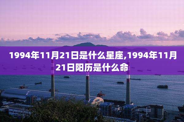 1994年11月21日是什么星座,1994年11月21日阳历是什么命