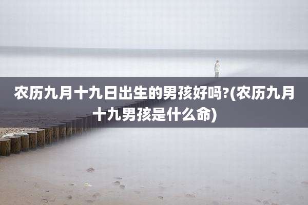 农历九月十九日出生的男孩好吗?(农历九月十九男孩是什么命)