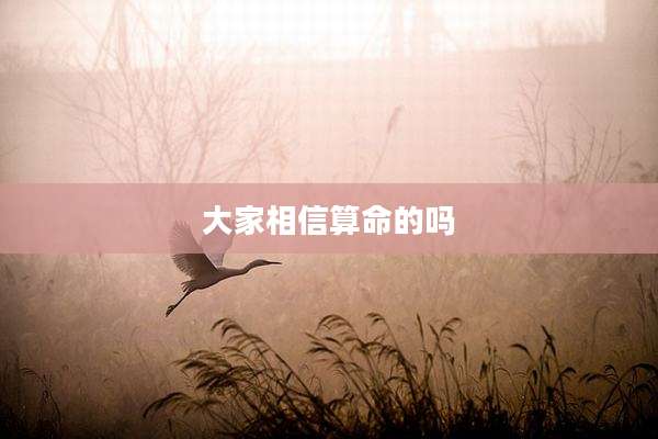 大家相信算命的吗